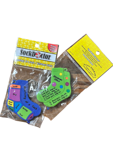 SockDoctor Knitting Keychain – Kitchener Stitch & Sock Anatomy Guide